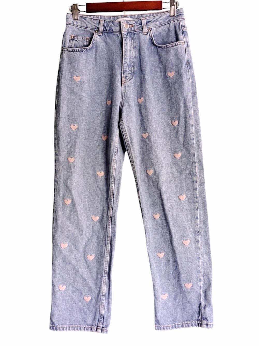 gb fashion London Light Wash Heart Mom Jeans Size 27